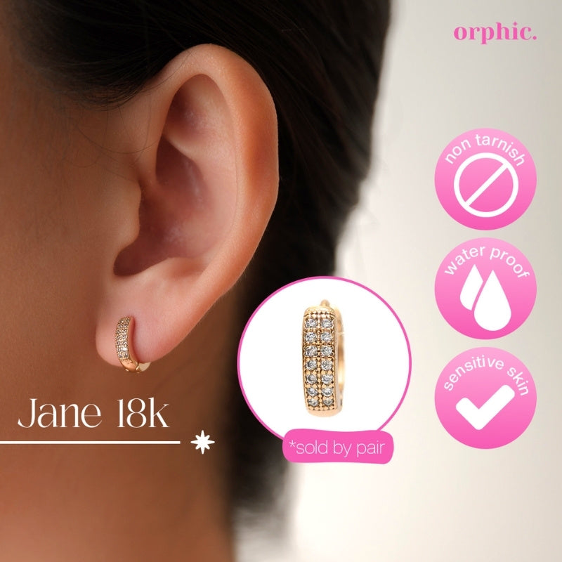 Huggie Hoop Earrings 18k Gold Plated #2