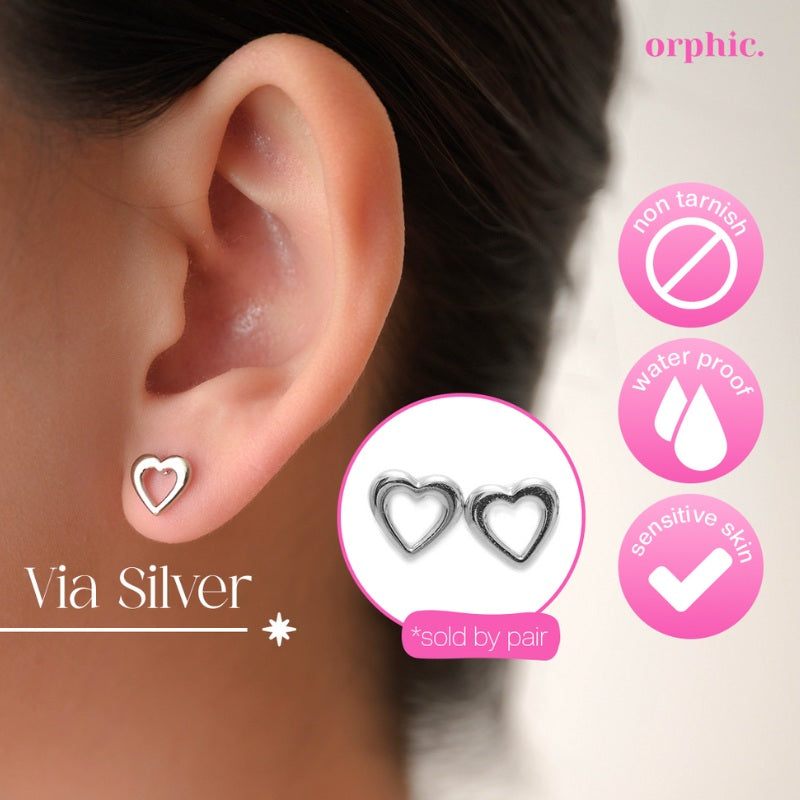 Stud Earrings Silver #1
