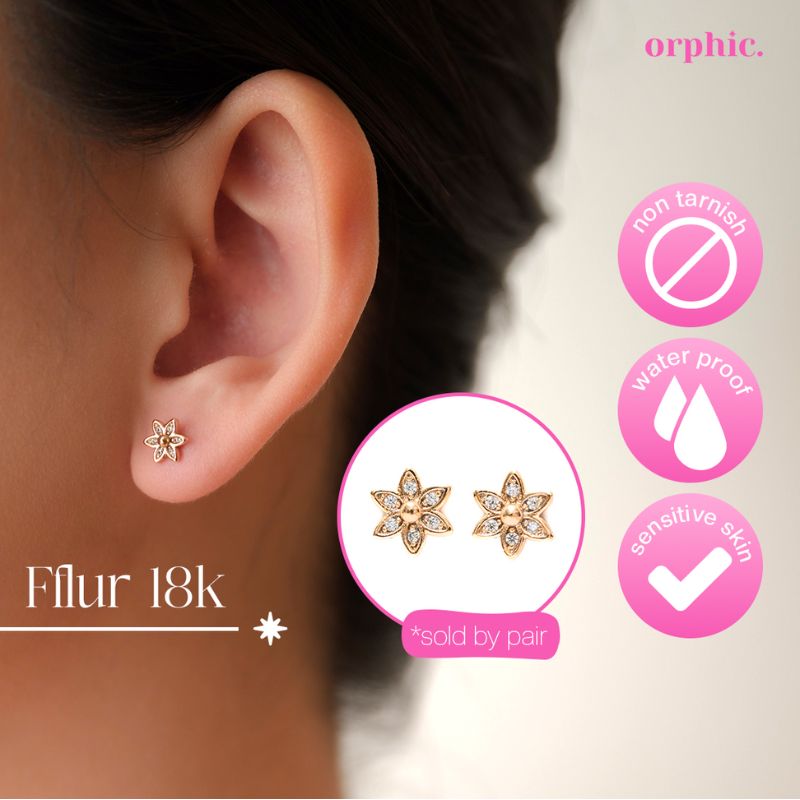 Stud Earrings 18k Gold #2