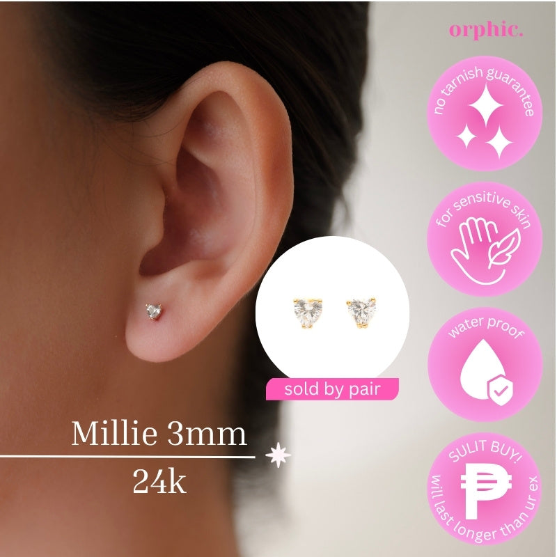 Maddie Hoop and Studs 24k Gold Plated Earrings Set