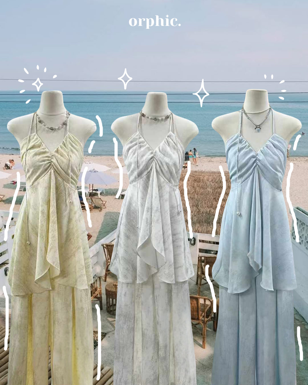 orphic. wear Veronica Premium Woven Linen Blend 2 Piece Set Breezy Top Wideleg Pants Beach Cover Up