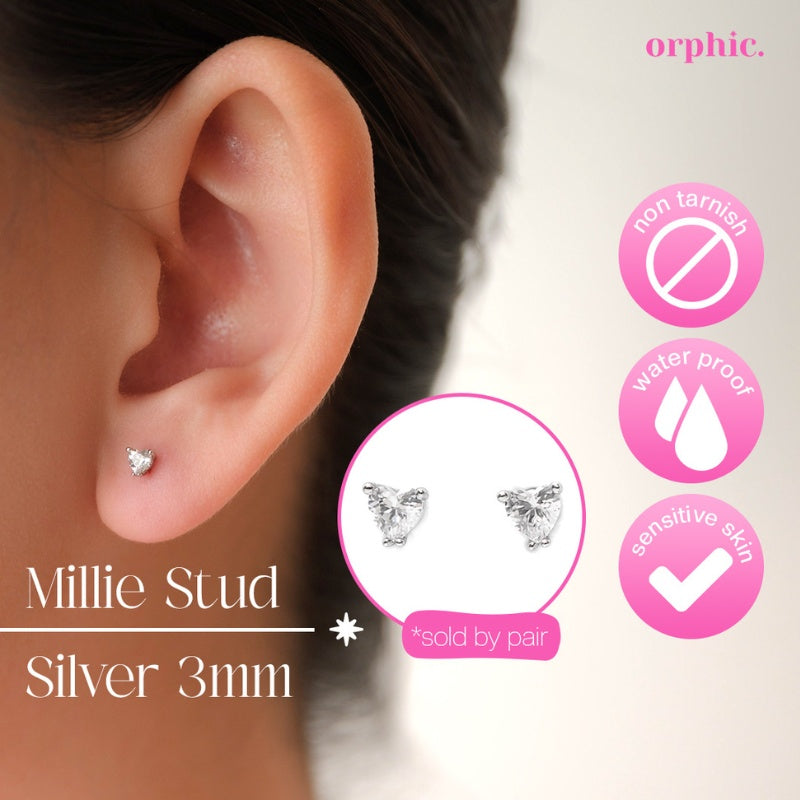 Stud Earrings Silver #1