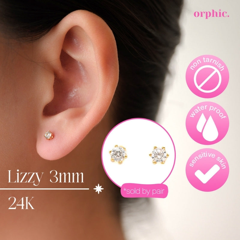 Clara Mini Hoop and Studs 24k Gold Plated Earrings Set