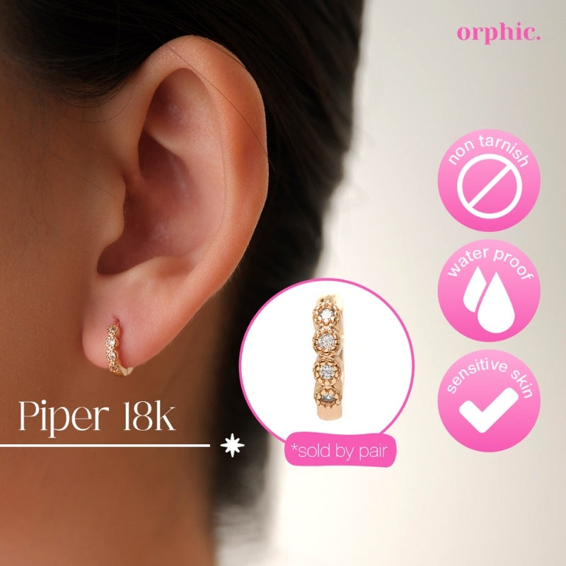 Huggie Hoop Earrings 18k Gold Plated #2