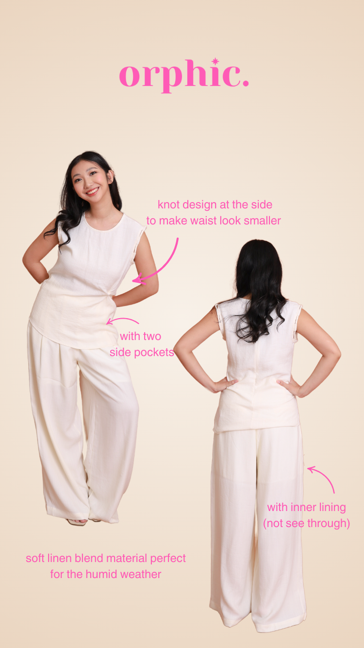 orphic. wear Marceline Effortlessly Chic Linen Blend Top & Pants Set – Your New Go-To Outfit!