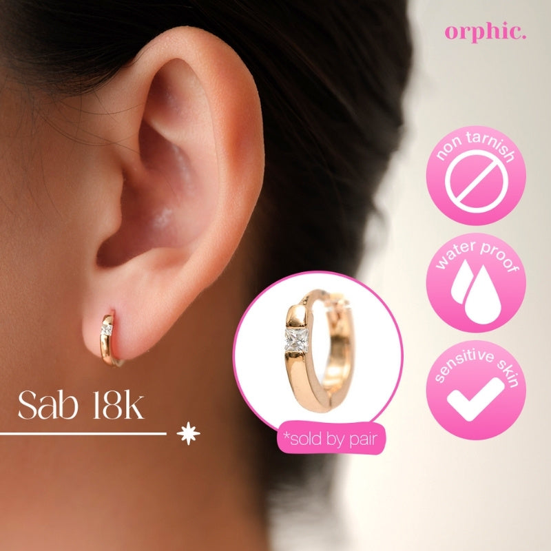 Huggie Hoop Earrings 18k Gold Plated #2