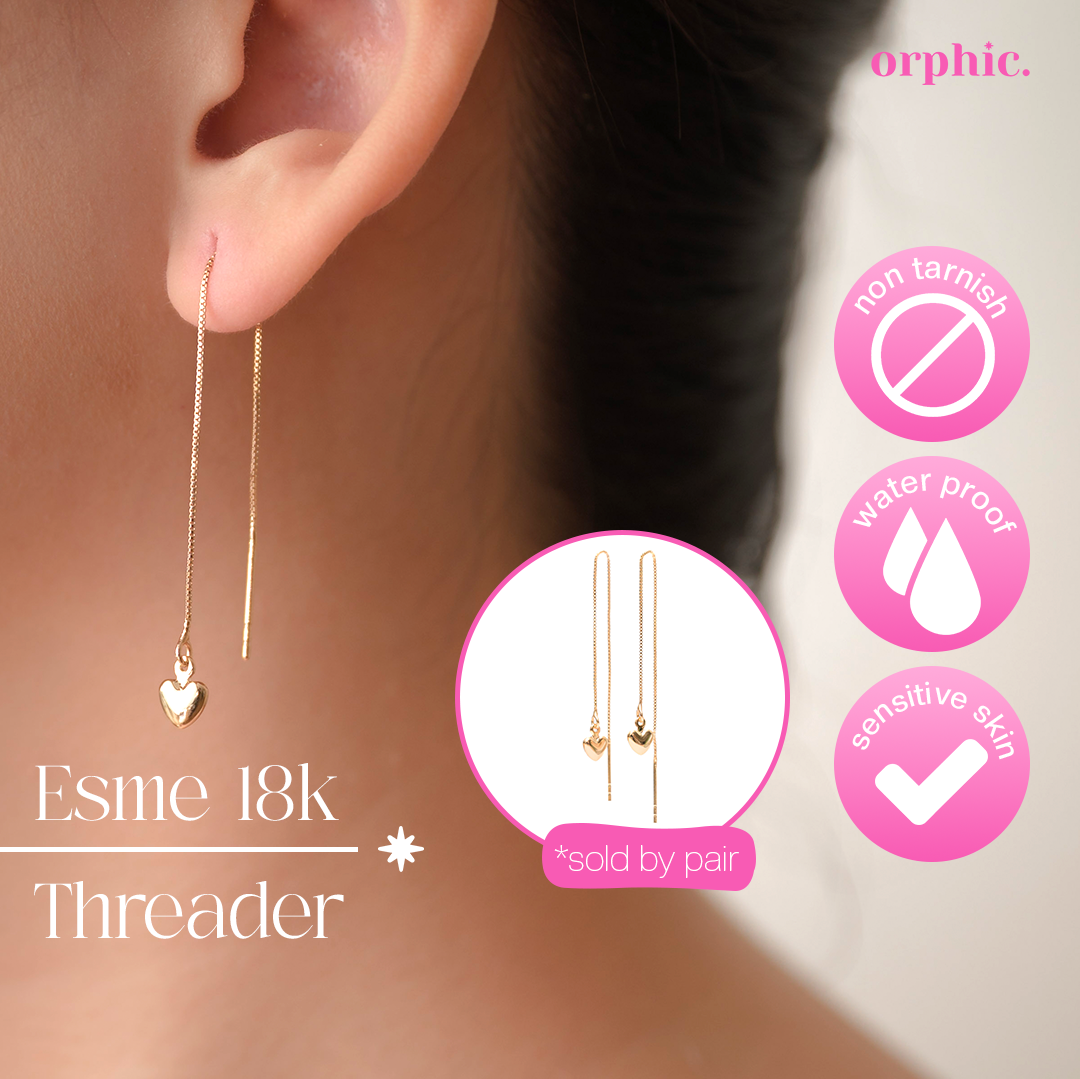 Esme Threader Earring (18k Gold Plated)