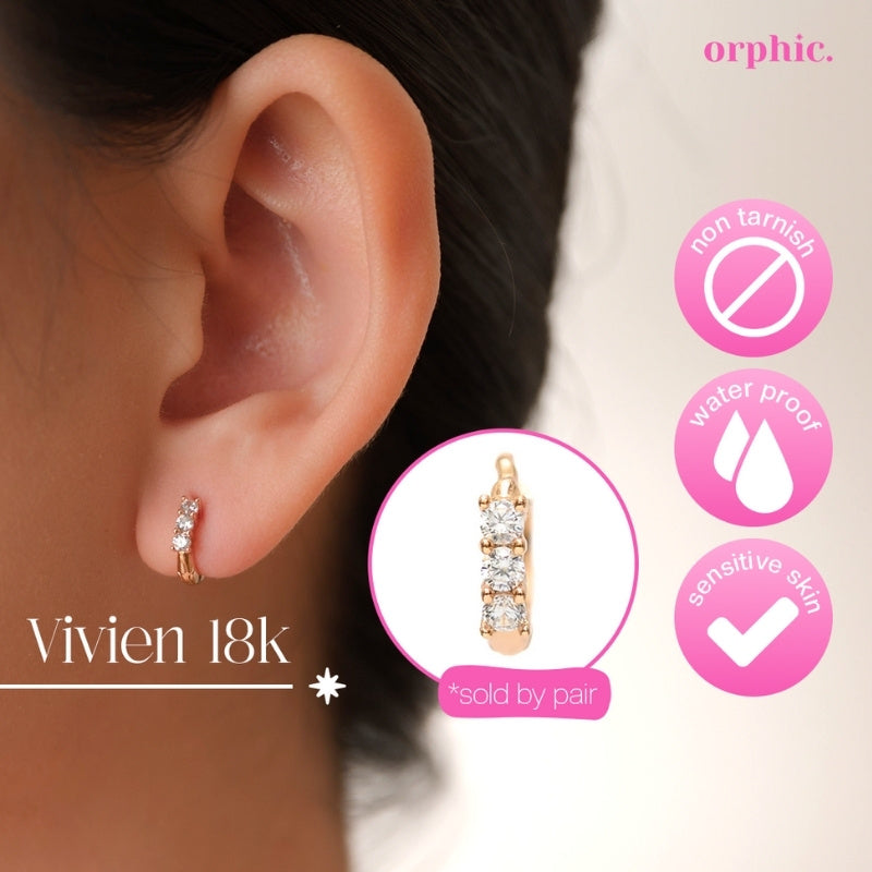 Huggie Hoop Earrings 18k Gold Plated #2