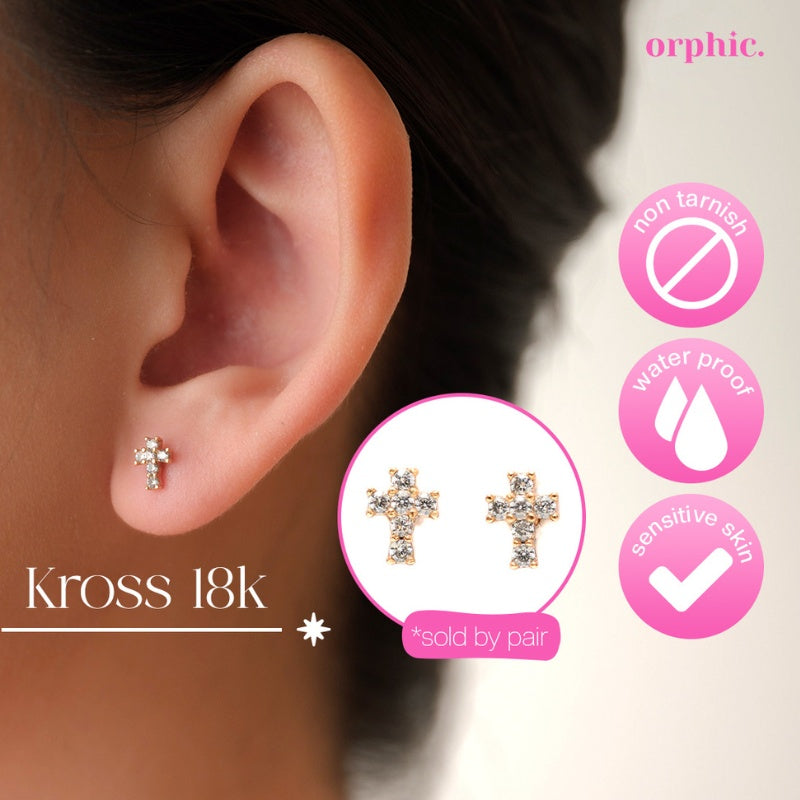 Stud Earrings 18k Gold #2