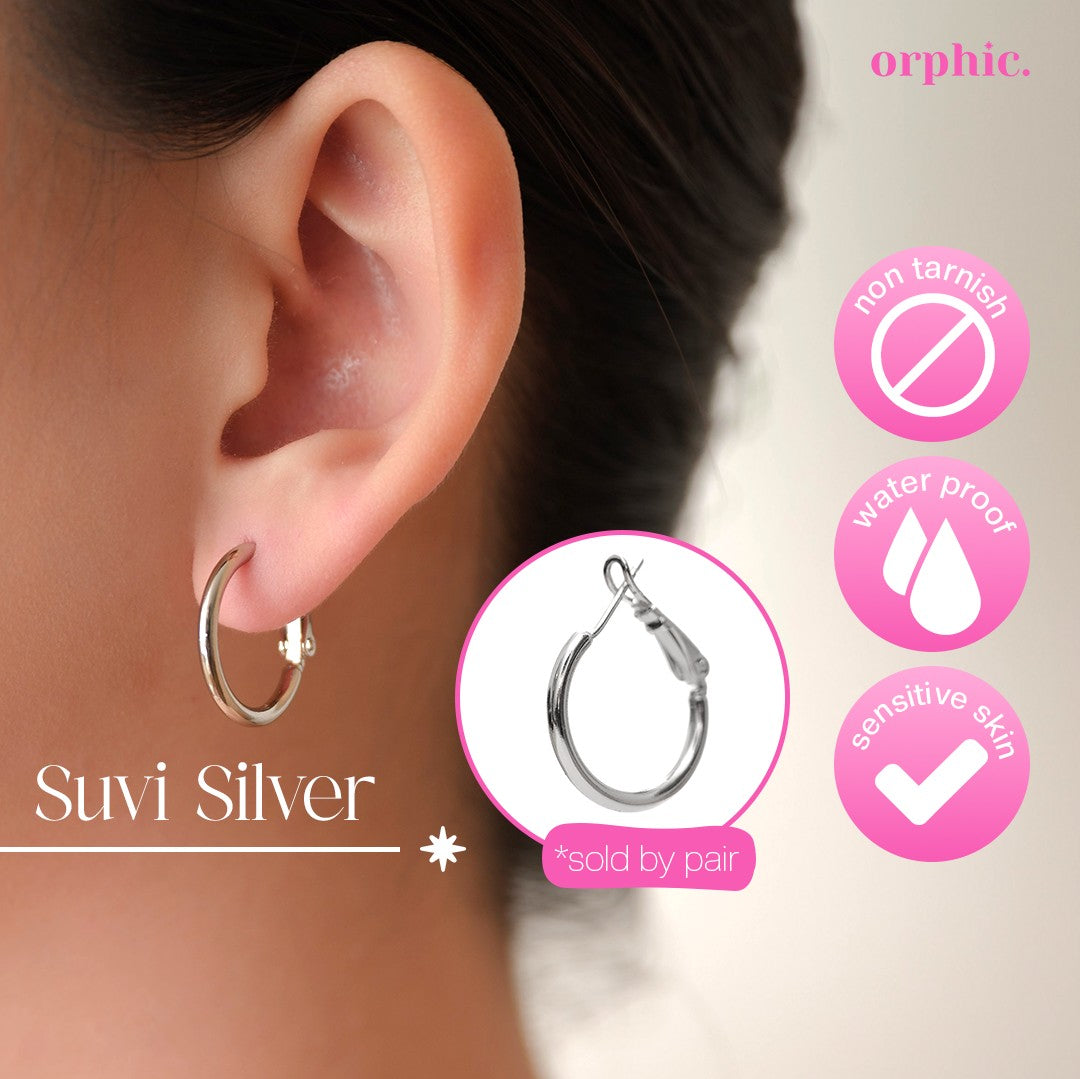 Archive Edit: Last Chance Non-Tarnish & Hypoallergenic Earrings Silver (White Gold Plated)