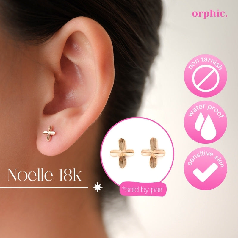 Annie Trio Stud 18k Gold Plated Earrings Set