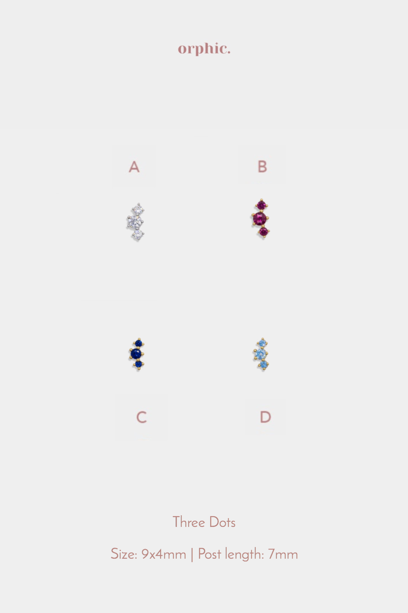 Gold Stainless Screwback Earring (Colorful Edition)