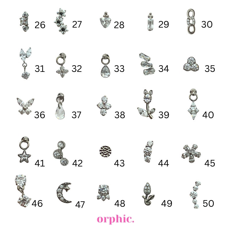 Silver Titanium Screw Lock Flatback Earring [1/4]