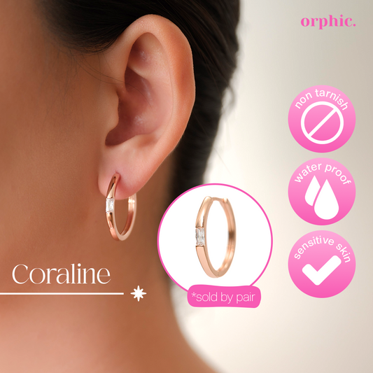 Coraline Hoop Earrings (Rose Gold Plated)