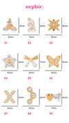 Gold Titanium Screw Lock Flatback Earring