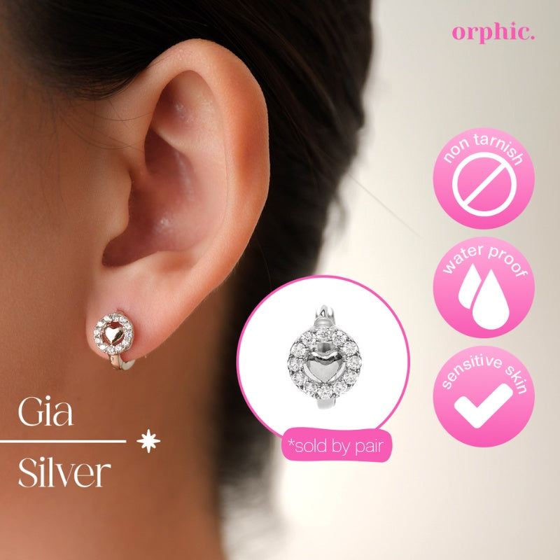 Huggie Hoop Earrings Silver #2