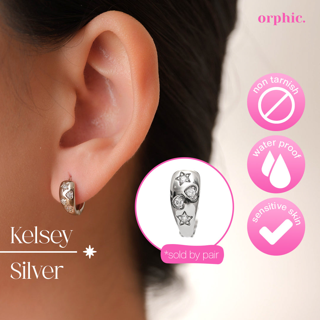 Hoop Earrings Silver (White Gold Plated)