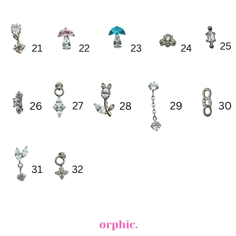 Silver Titanium Screw Lock Flatback Earring [2/2]