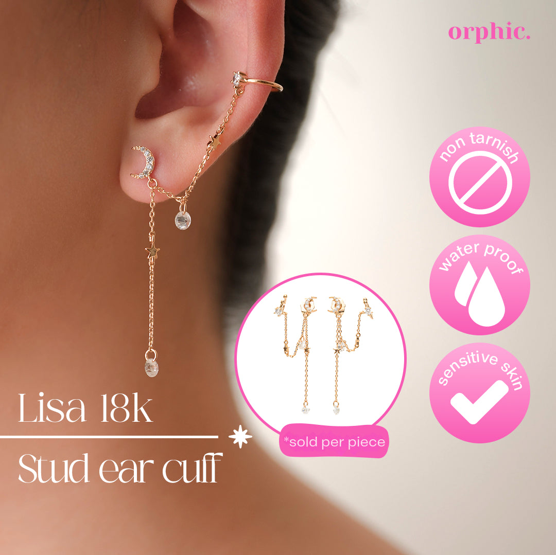 Ear Cuffs 18k Gold Plated