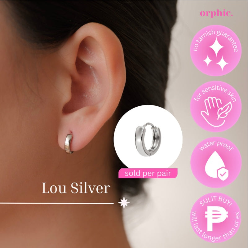 Huggie Hoop Earrings Silver #1