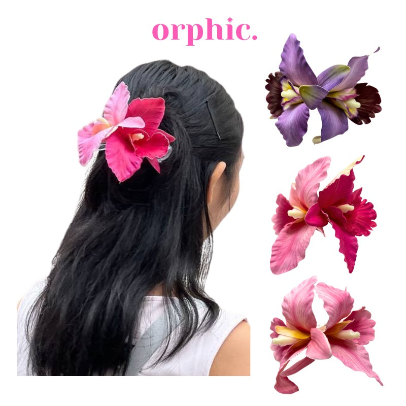 Orchid Flat Hair Claw Clip