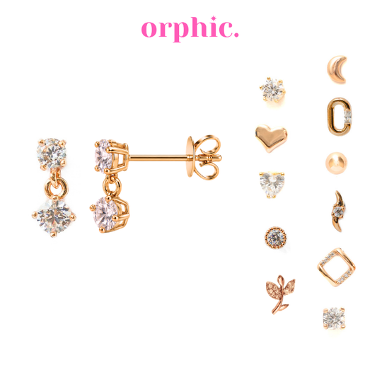 Stud Earrings 18k Gold Plated