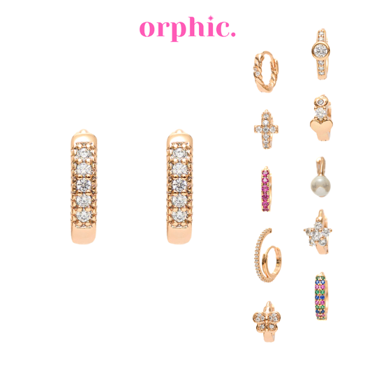 [2/2] Huggie Hoop Earrings 18k Gold Plated