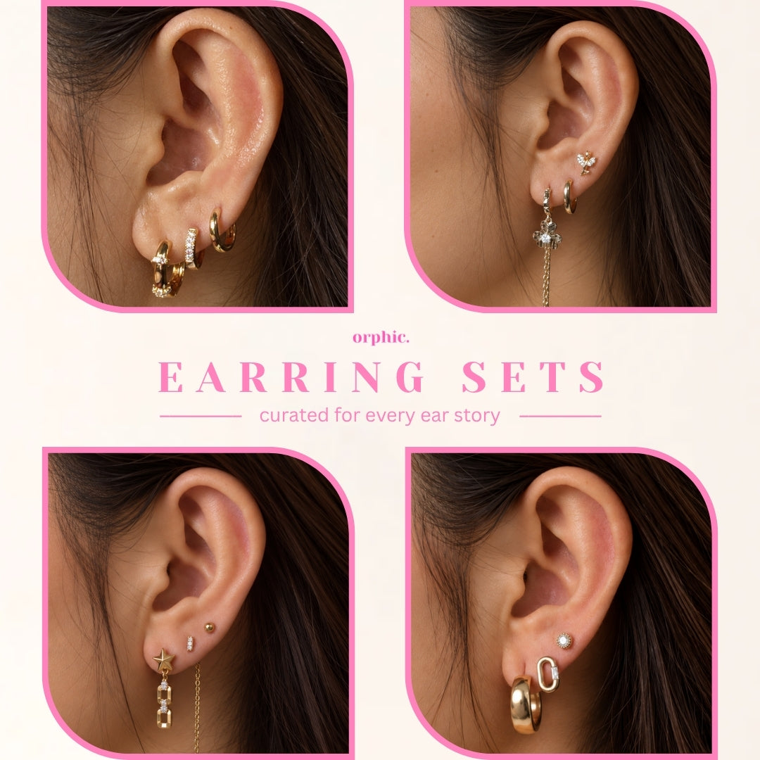 Earring Stack Set — Hypoallergenic & Non-Tarnish | 18K Gold Plated