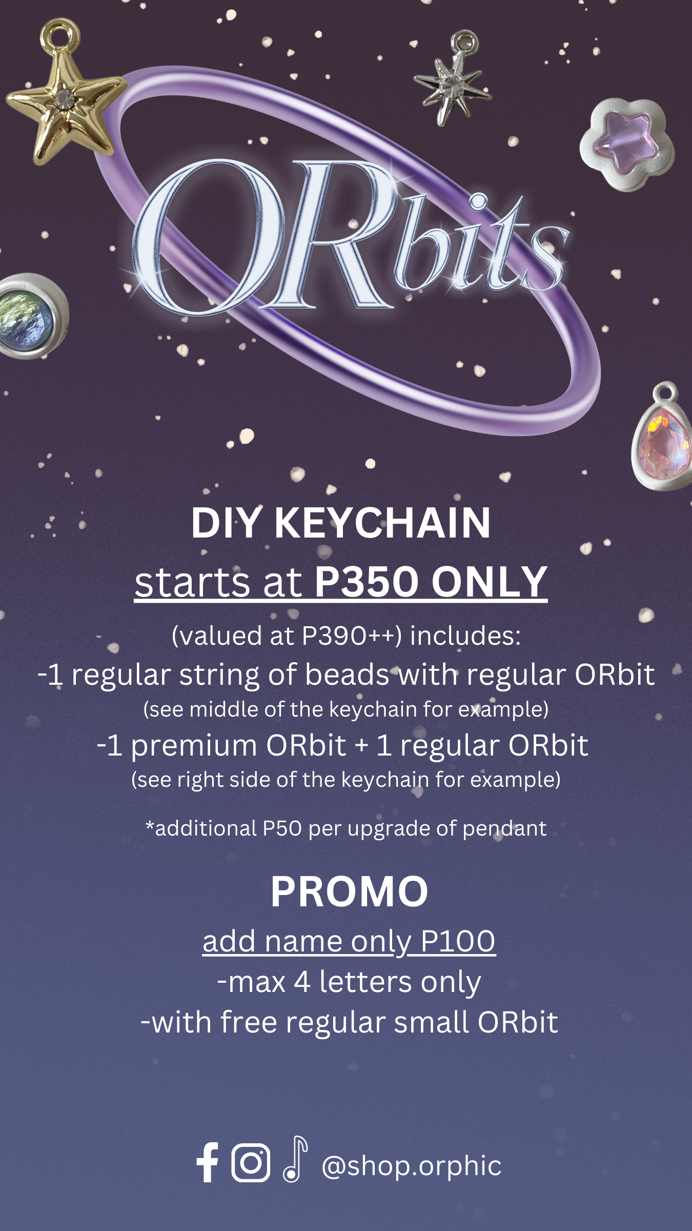 (PRE-ORDER) ORbits DIY Charm Keychain