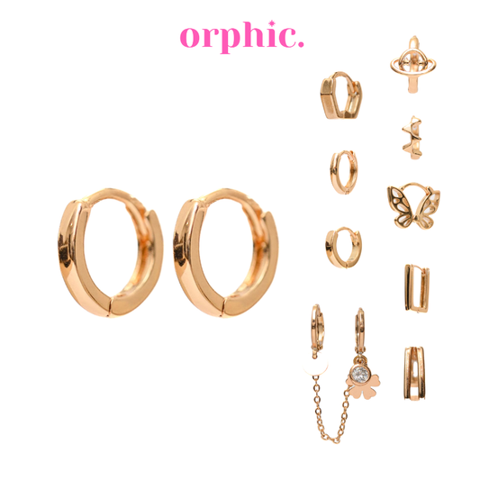 [1/2] Huggie Hoop Earrings 18k Gold Plated