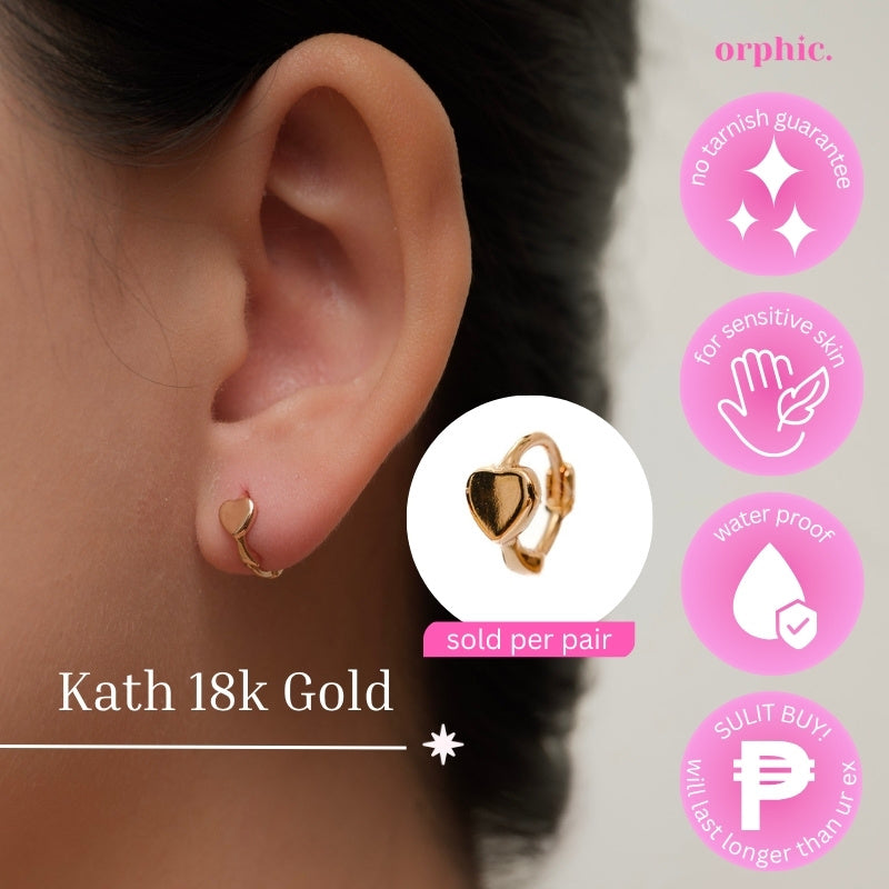 [1/2] Huggie Hoop Earrings 18k Gold Plated