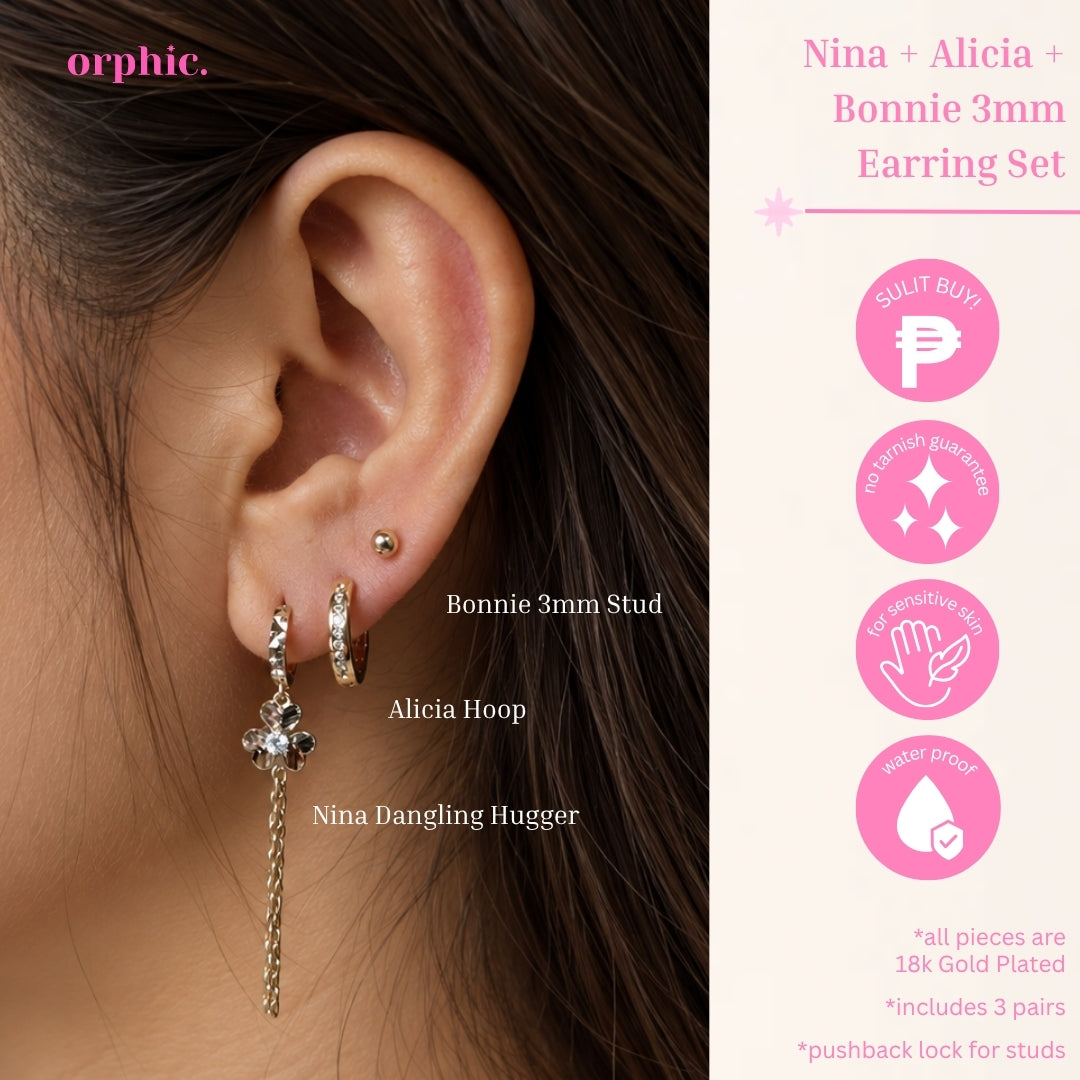 Earring Stack Set — Hypoallergenic & Non-Tarnish | 18K Gold Plated