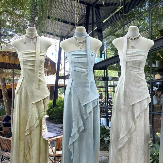 Samantha Chic & Versatile Tube Top + Skirt Set with Free Neck Scarf