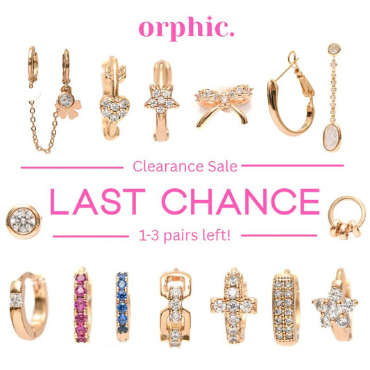 Archive Edit: Last Chance Non-Tarnish & Hypoallergenic Earrings 18k Gold Plated