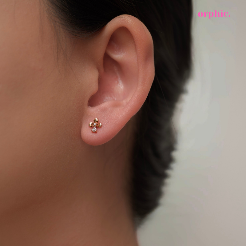 Cassy 18k Gold Earring Necklace Set