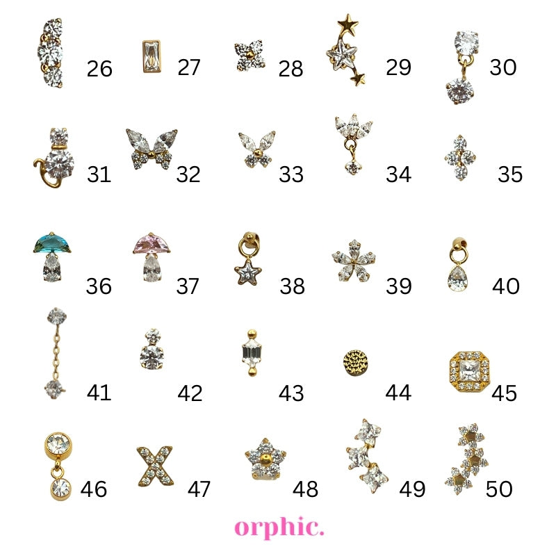 Gold Titanium Screw Lock Flatback Earring [2/3]