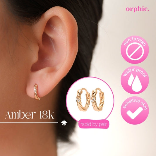 [2/2] Huggie Hoop Earrings 18k Gold Plated