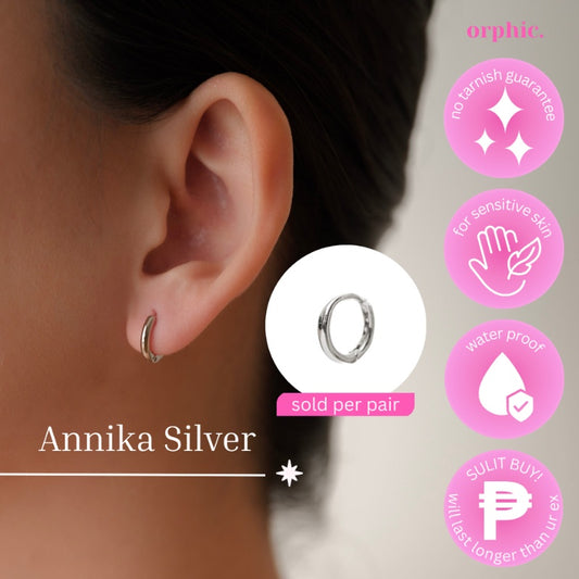 Huggie Hoop Earrings Silver #1
