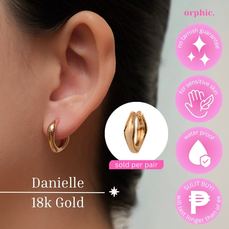 [1/2] Hoop Earrings 18k Gold Plated