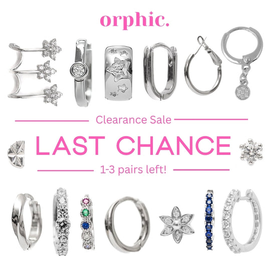 Archive Edit: Last Chance Non-Tarnish & Hypoallergenic Earrings Silver (White Gold Plated)