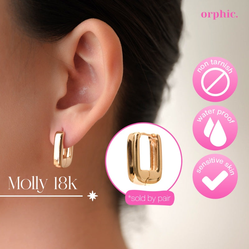 Hoop Earrings 18k Gold Plated #1