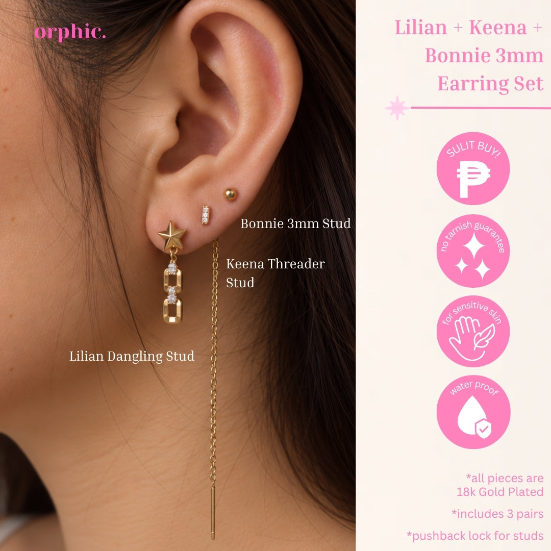 Earring Stack Set — Hypoallergenic & Non-Tarnish | 18K Gold Plated