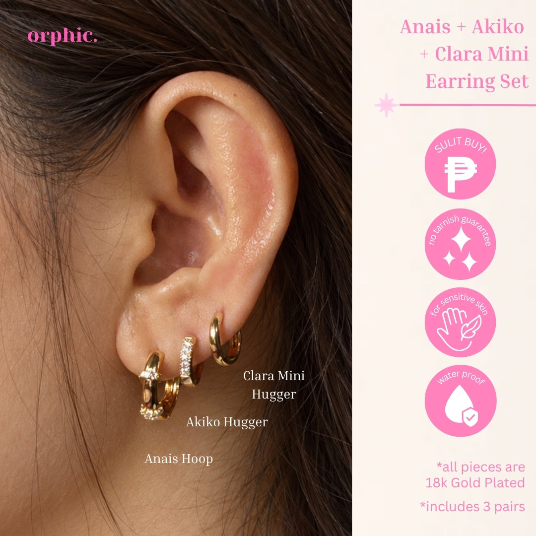 Earring Stack Set — Hypoallergenic & Non-Tarnish | 18K Gold Plated