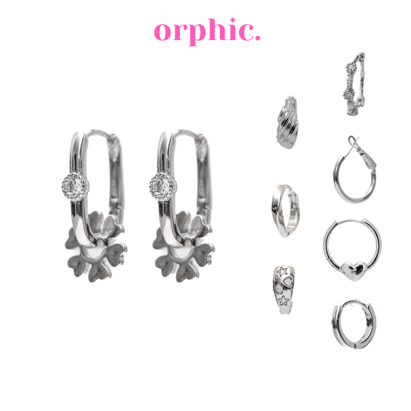 Hoop Earrings Silver (White Gold Plated)