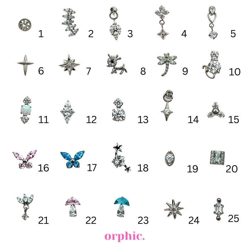 Silver Titanium Screw Lock Flatback Earring [1/4]