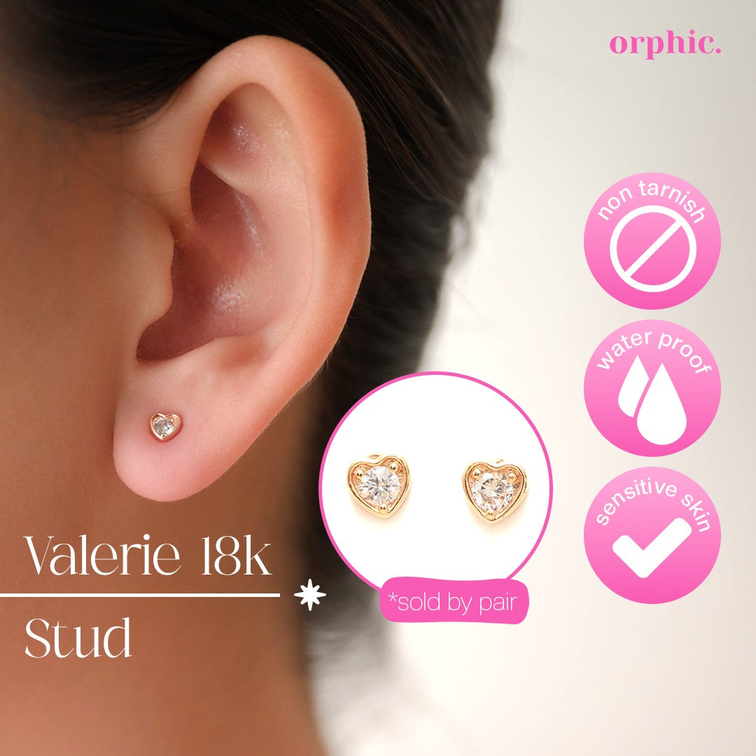 Stud Earrings 18k Gold Plated