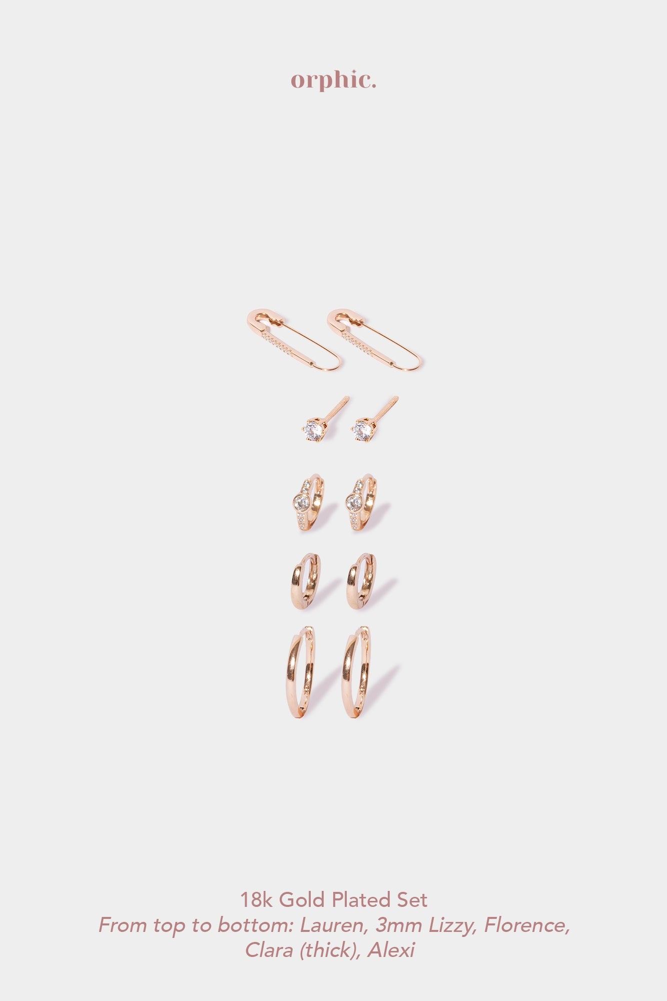 Florence 18k Gold Plated Earring Set