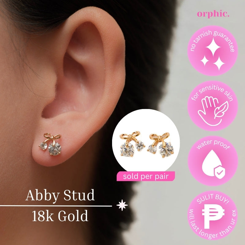 [2/2] Stud Earrings 18k Gold Plated