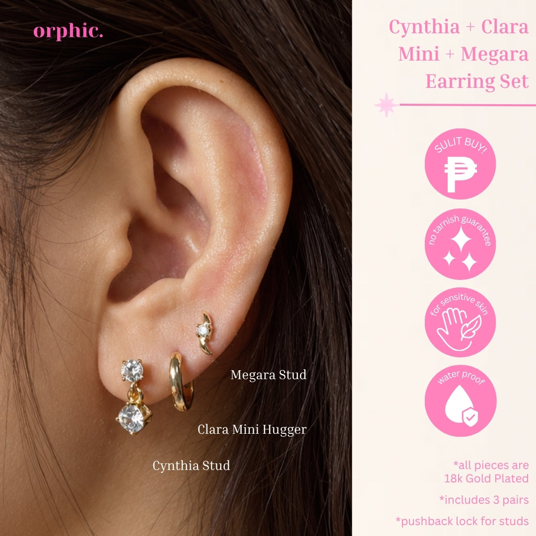 Earring Stack Set — Hypoallergenic & Non-Tarnish | 18K Gold Plated