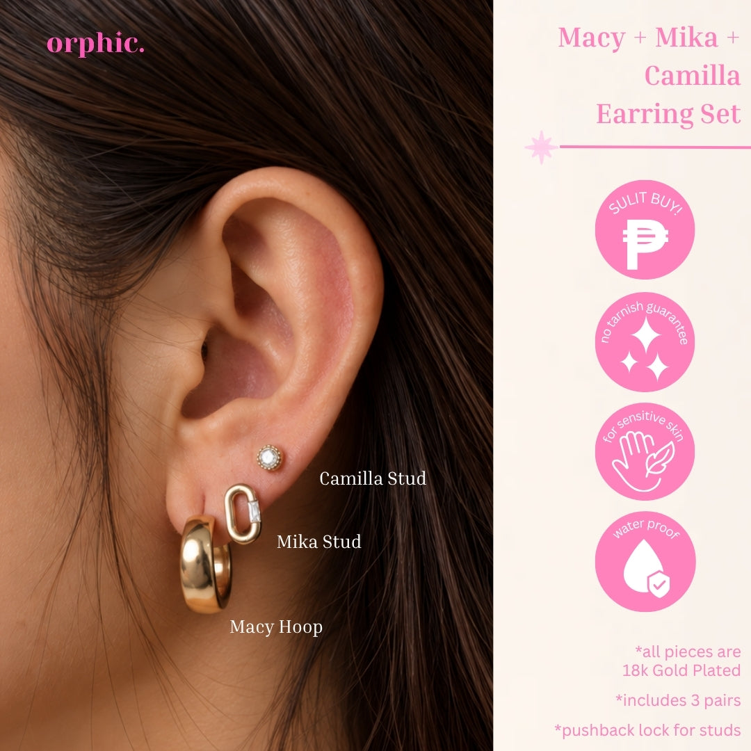 Earring Stack Set — Hypoallergenic & Non-Tarnish | 18K Gold Plated